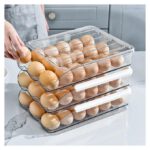 Boîte à Œufs Transparente 3 Couches – Capacité 54 Œufs