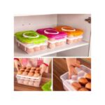 Boîte de rangement d'organisateur d'oeufs de double couche de 32 grilles