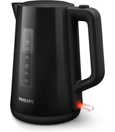 Bouilloire Électrique - 1.7 L, Couvercle à Ressort et Voyant Lumineux, Socle 360° - ‎2200 W- Noir