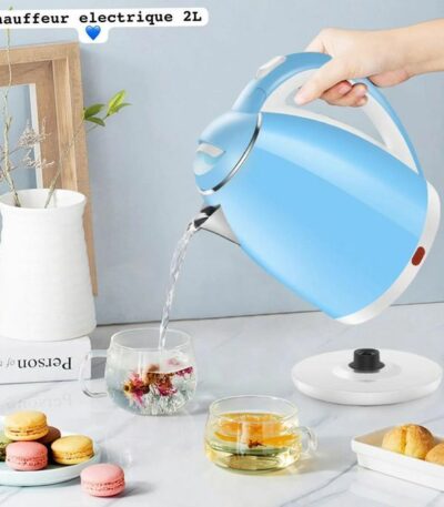 Bouilloire Electrique 2 Litres en Inox - Bleu