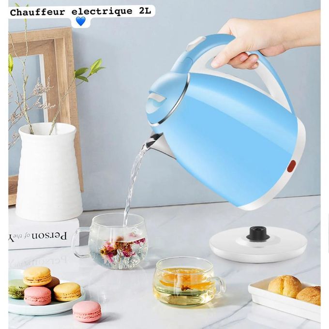 Bouilloire Electrique 2 Litres en Inox - Bleu