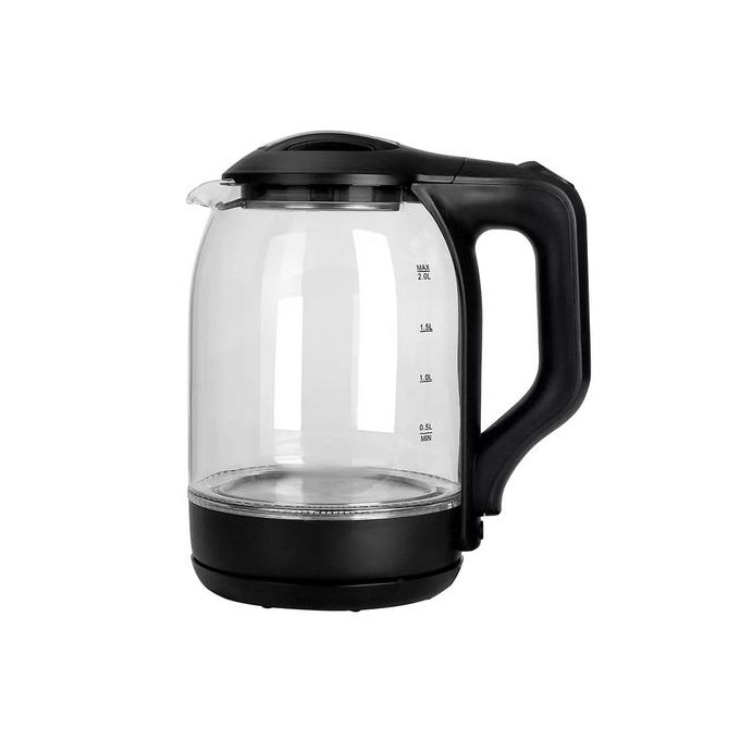 Bouilloire Electrique en Verre 2L - 2200W - Noir