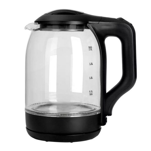 Bouilloire Electrique en Verre 2L - 2200W - Noir