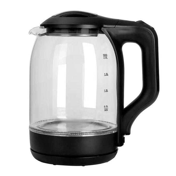 Bouilloire Electrique en Verre 2L - 2200W - Noir
