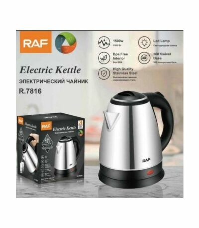 Bouilloire électrique RAF 2 Litres 1500 Watts en Acier Inoxydable R7816