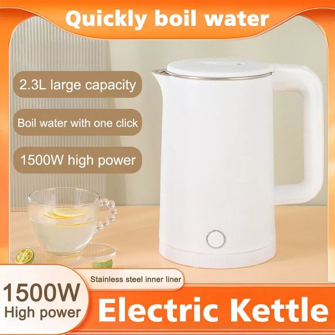 Bouilloire En Acier Inoxydable De 2,3 L, Mise Hors Tension Automatique, Double Couche Anti-brûlure
