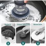 Brosse Distributeur de Savon Liquide / Gel-Livré avec quatre têtes de brosse de remplacement