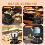 Brûleur à charbon électrique, pour démarrage au charbon de bois, multi-usages, cuisinière électrique rapide, brûleur à charbon de bois pour cuisinière à charbon de bois