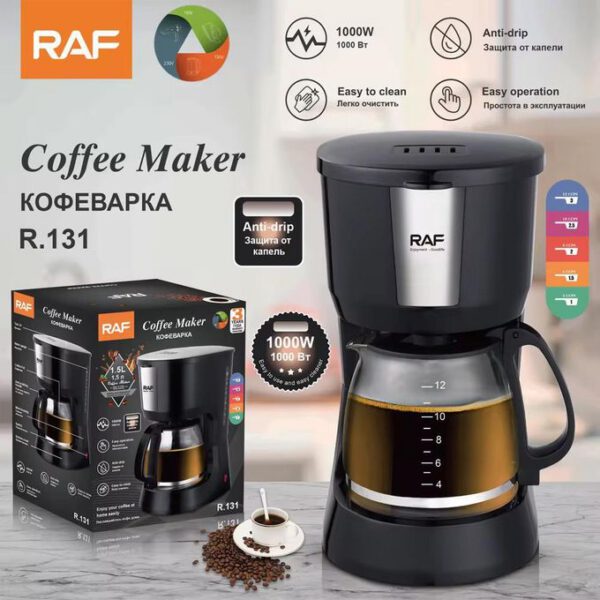 Cafetière Electrique filtre anti-goutte 12 tasses - 1000W - R131