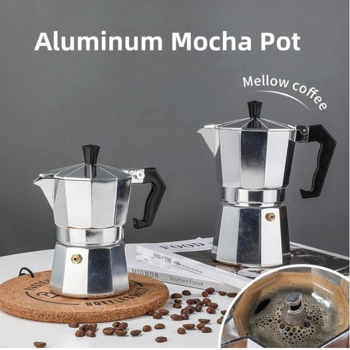 Cafetière Italienne Moka en Aluminium 3/6 / 9/12 Tasses