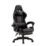 Chaise de jeu ergonomique rotatif pour PC Gamer avec repose-pieds,chaise de jeu