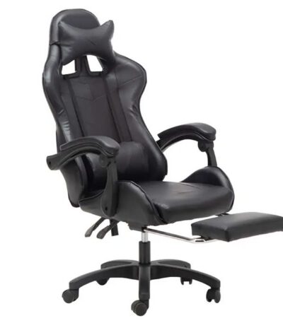 Chaise de jeu ergonomique rotatif pour PC Gamer avec repose-pieds,chaise de jeu