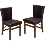 CHAISE DE SALLE A MANGER FOLDING CHAIR EN CUIR NOIR ET PLIABLE