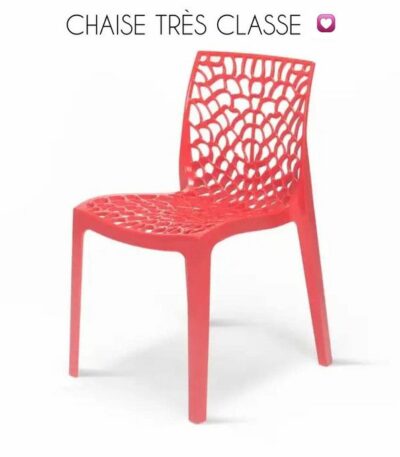 Chaise empilable en plastique - idéal pour votre maison - Rose