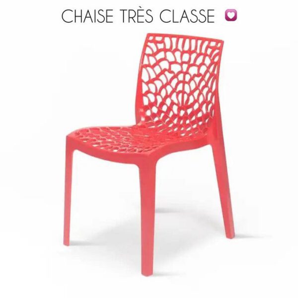 Chaise empilable en plastique - idéal pour votre maison - Rose