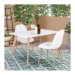 Chaise Imitation Fourrure Aurea Blanche