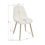 Chaise Imitation Fourrure Aurea Blanche