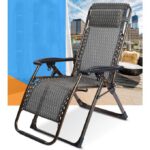 Chaise longue pliante de relaxation solide et confortable
