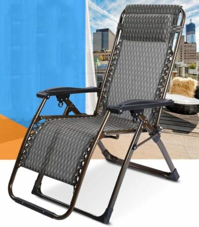 Chaise longue pliante de relaxation solide et confortable