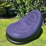Chaise longue, pouf gonflable de luxe et repose-pieds avec tissu en peluche douce – Idéal pour la maison et le jardin, les jeux, les pique-niques, la plage, les festivals...