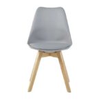 CHAISE SCANDINAVE COQUE PP REMBOURREE TAUPE