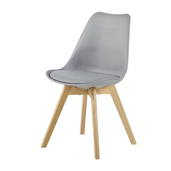 CHAISE SCANDINAVE COQUE PP REMBOURREE TAUPE