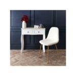 Chaises Imitation Fourrure Aurea Blanche