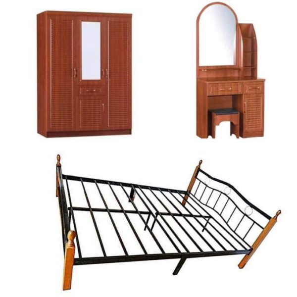 Chambre à coucher, Ensemble Lit - Armoire - Coiffeuse