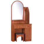 Coiffeuse miroir - Coiffeuse avec Tabouret en Bois Massif