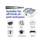 Cuisinière à Gaz Portable à Brûleur Unique, Cuisinière à Gaz De Camping, Facile à Nettoyer - Blanc