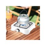 Cuisinière à Gaz Portable à Brûleur Unique, Cuisinière à Gaz De Camping, Facile à Nettoyer - Blanc