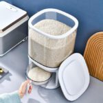 Distributeur automatique 10KG de stockage de céréales avec bol de vidange