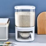 Distributeur automatique 10KG de stockage de céréales avec bol de vidange
