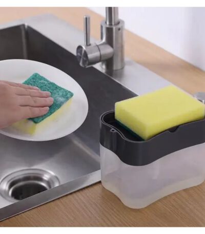 Distributeur automatique eponge de cuisine,bouteille pour liquide support manuel