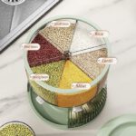 Distributeur de Cereales rotatifs à 360° - 6 compartiments - 6,4 kg avec boîte de rangement pour œufs