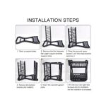 Double Kitchen Dishwasher, Plates Shelf, Storage Shelf, Drainer - Black
