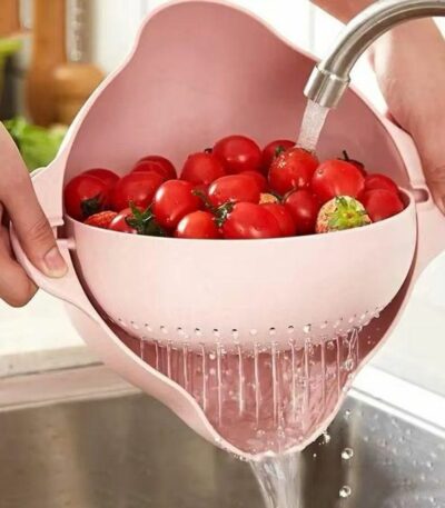 Égouttoir à fruits pour panier de passoire à pâtes Double - Rose