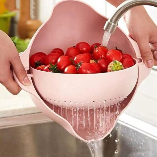 Égouttoir à fruits pour panier de passoire à pâtes Double - Rose