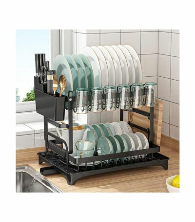 Égouttoir à Vaisselle Multifonctionnel Pour Égouttoir à Vaisselle - Noir