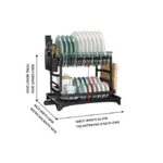 Égouttoir à Vaisselle Multifonctionnel Pour Égouttoir à Vaisselle - Noir