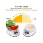 Electronic Digital Tool Measuring Kitchen Food Weighing Scales - White