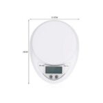 Electronic Digital Tool Measuring Kitchen Food Weighing Scales - White