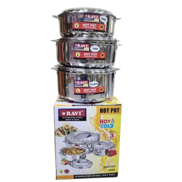 ENSEMBLE 3 BOLS EN INOX 24H