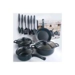Ensemble de 13 pièces ustensiles de cuisine poêles, casseroles et ustensiles de service