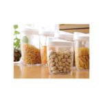 Ensemble De Cinq Boîtes De Rangement De Céréales De Cuisine Transparentes Pour La Maison