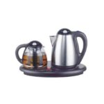 Ensemble Plaque Chauffante Bouilloire ou Chauffe Eau Electrique en Inox 2L