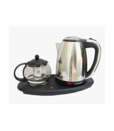 Ensemble Plaque Chauffante Bouilloire ou Chauffe Eau Electrique en Inox 2L