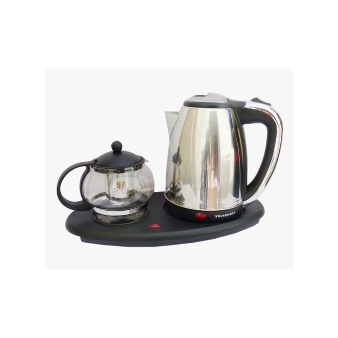Ensemble Plaque Chauffante Bouilloire ou Chauffe Eau Electrique en Inox 2L