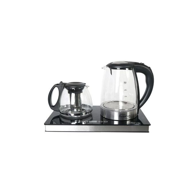 Ensemble Plaque Chauffante Bouilloire ou Chauffe Eau Electrique en VERRE
