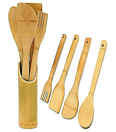 Ensemble Spatule en Bois - 5 Pièces